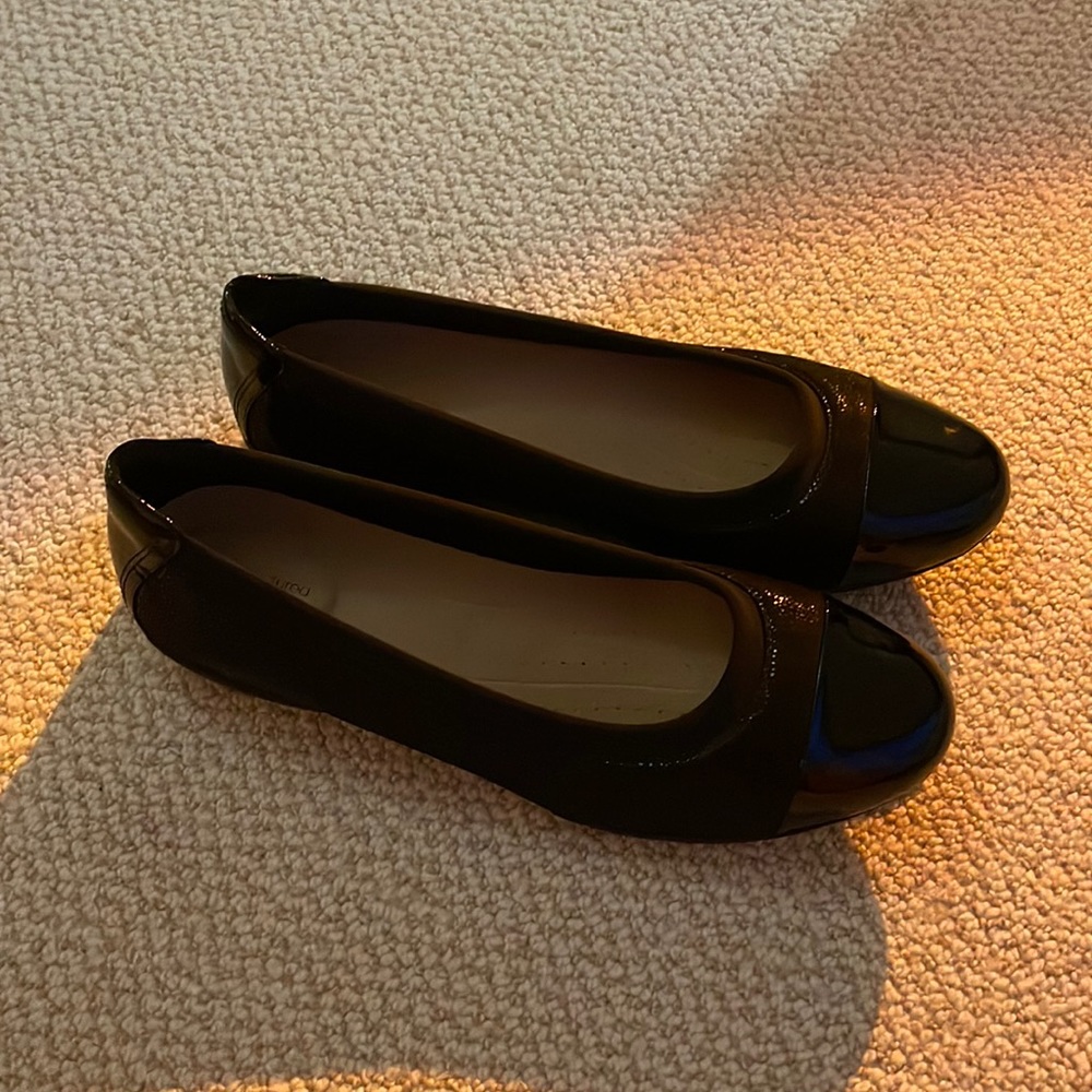 Clark’s Cushioned Black Wedge